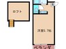 ア－デンハイム下原 1Rの間取り