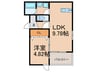VIRIO合川 1LDKの間取り