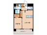 S-RESIDENCE大手門awesome 1LDKの間取り