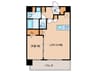S-RESIDENCE大手門awesome 1LDKの間取り