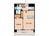 S-RESIDENCE大手門awesome 1LDKの間取り