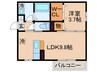 ウィットエイト 1LDKの間取り