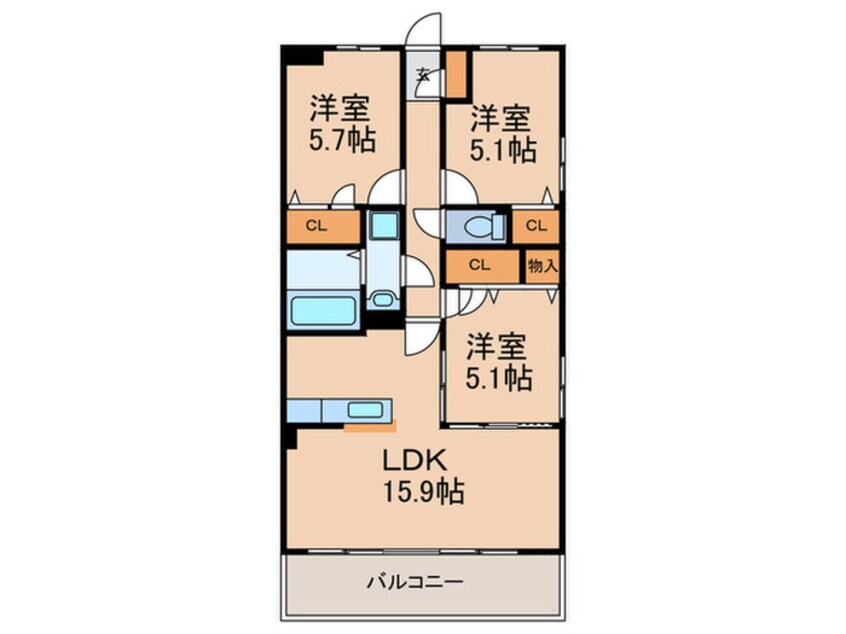 間取図 サクセス東櫛原