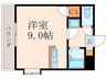 グランディール渡辺 1Rの間取り