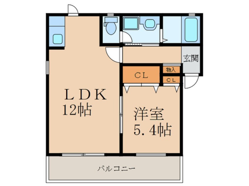 間取図 ヴィルヌ－ブ長野