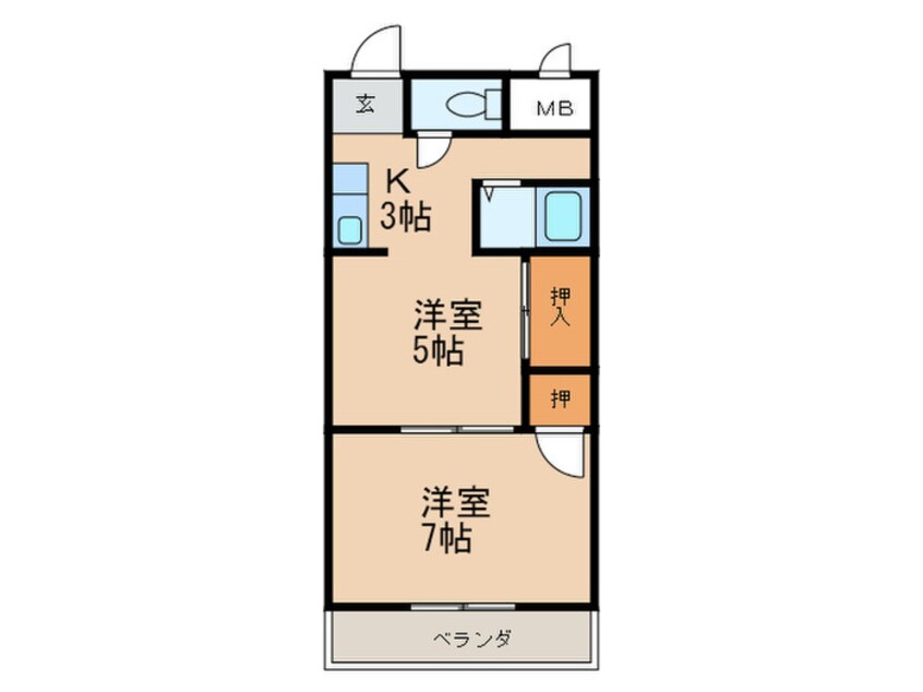 間取図 アドバンス弐番館