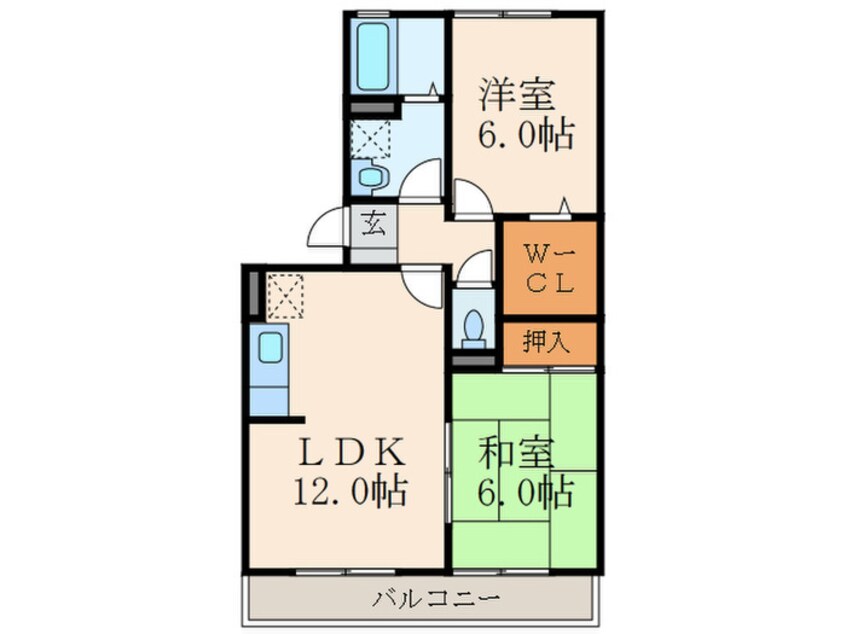 間取図 リベルテＳ．Ｂ棟