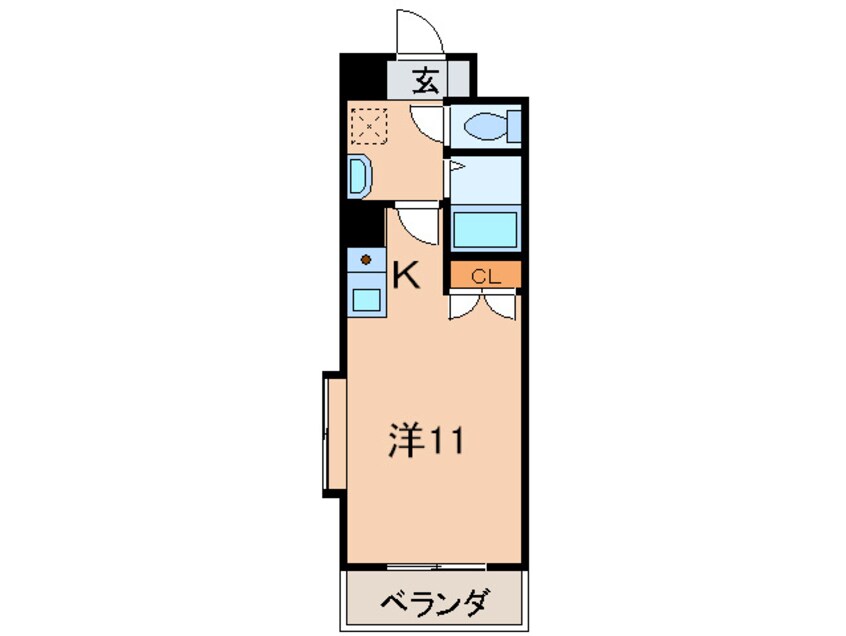 間取図 ｵｰｸﾗﾝドｱｻｰﾄ折尾