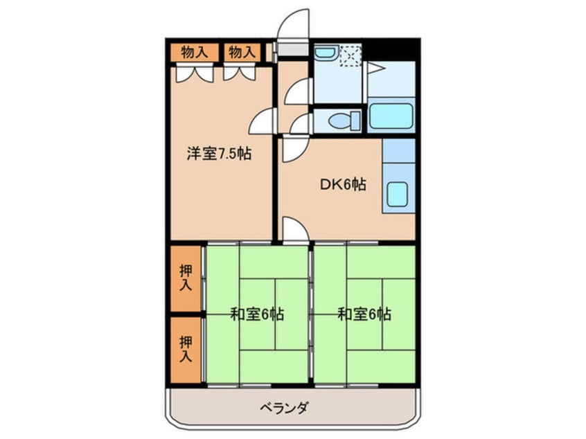 間取図 タウンヒル田畑Ⅱ　Ａ棟