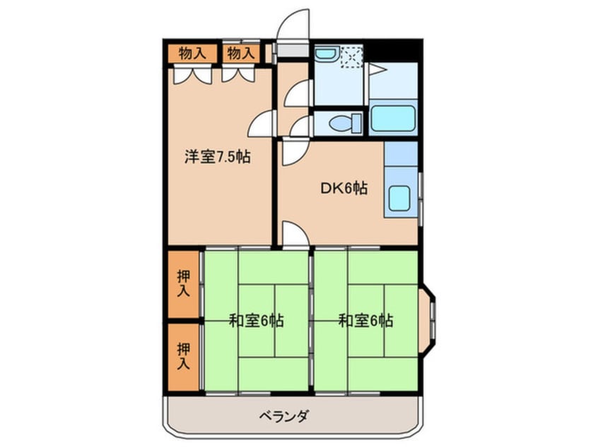 間取図 タウンヒル田畑Ⅱ　Ａ棟
