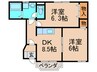 プリムヴェール瑞穂 2DKの間取り
