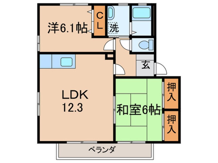 間取図 シティハイツ　B棟