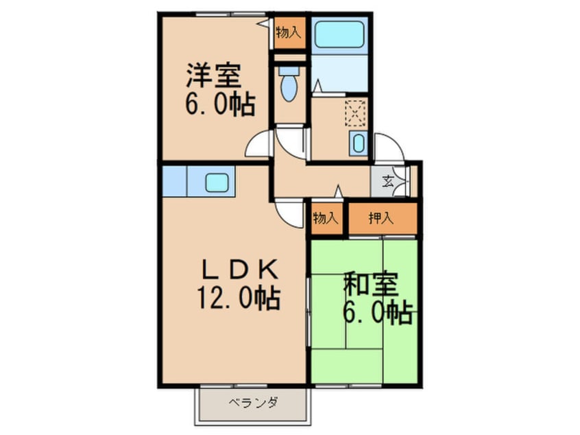 間取図 リヴィエール志免Ａ