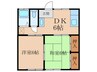 坂本ハイツ 2DKの間取り