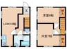 山部戸建(403-10) 2LDKの間取り