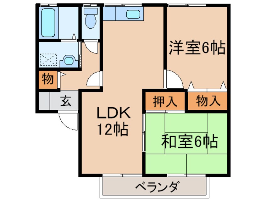 間取図 セジュールやつえＢ棟