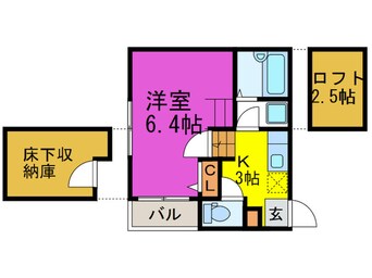 間取図 ｺﾝﾌｫｰﾄﾍﾞﾈﾌｨｽ井尻NEXT2