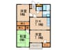 Club博多の森 3DKの間取り
