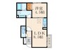 Ｆ・フィールド若園 1LDKの間取り