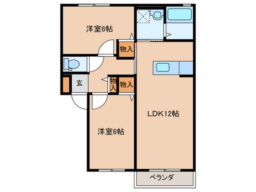 間取図 ヴィラ響B