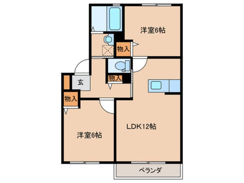 間取図 ヴィラ響B