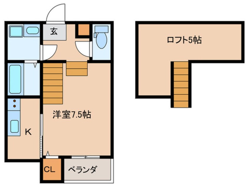 間取図 CREST COURT GY　賀茂