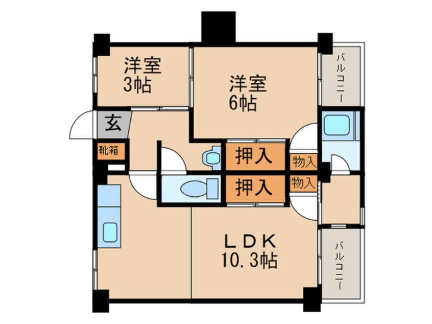 間取図 ビレッジハウス萩原2号棟