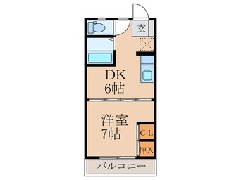 間取図 プライマリー九工大前Ⅱ