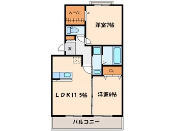 間取図 セジュ－ル賀茂