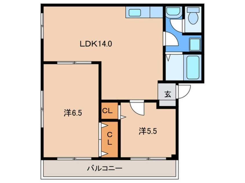 間取図 ブルースカイハイツ