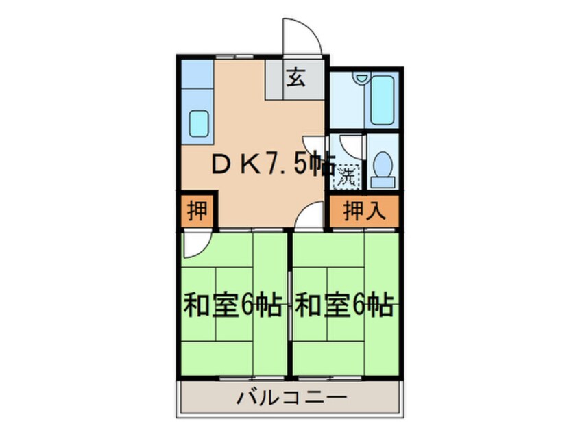 間取図 シャトレ大浦Ⅴ