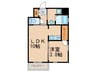Studie　TOBIHATA 1LDKの間取り