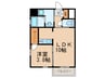 Studie　TOBIHATA 1LDKの間取り