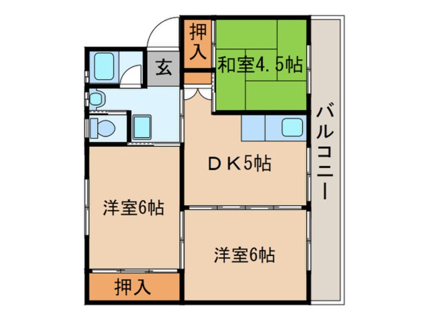 間取図 ビレッジハウス直方2号棟