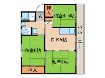 間取図 ビレッジハウス直方3号棟