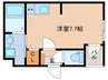 トリニティ千早 1Rの間取り