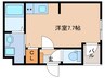 トリニティ千早 1Rの間取り