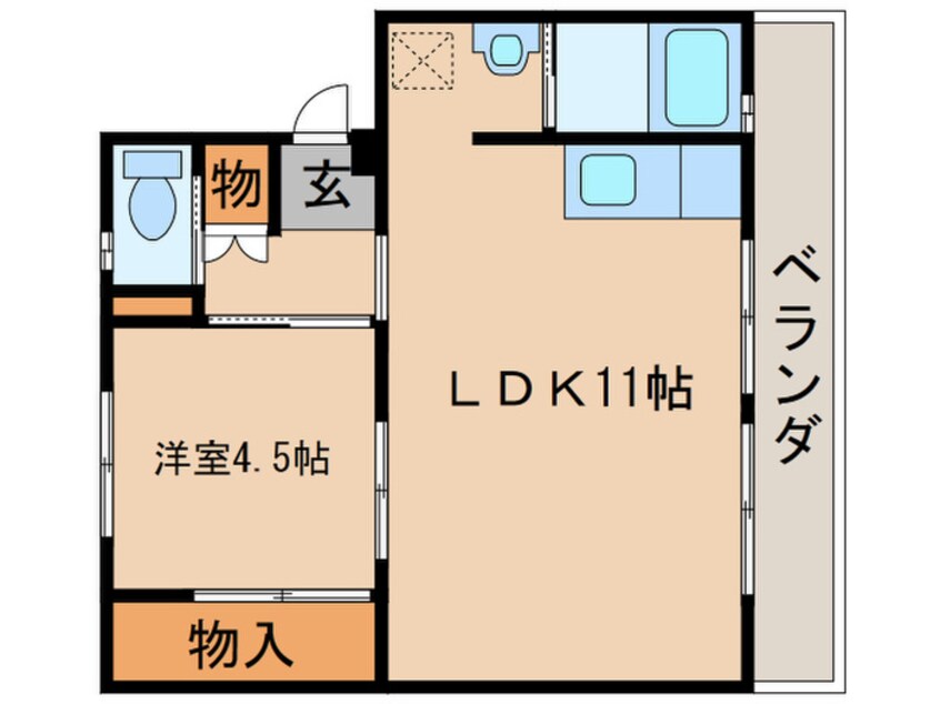 間取図 ビレッジハウス直方5号棟