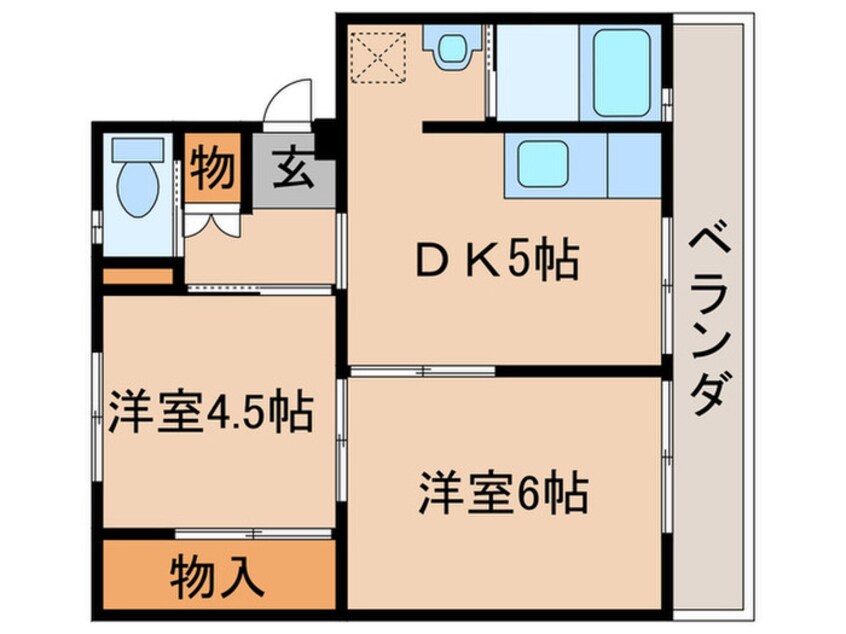 間取図 ビレッジハウス直方5号棟