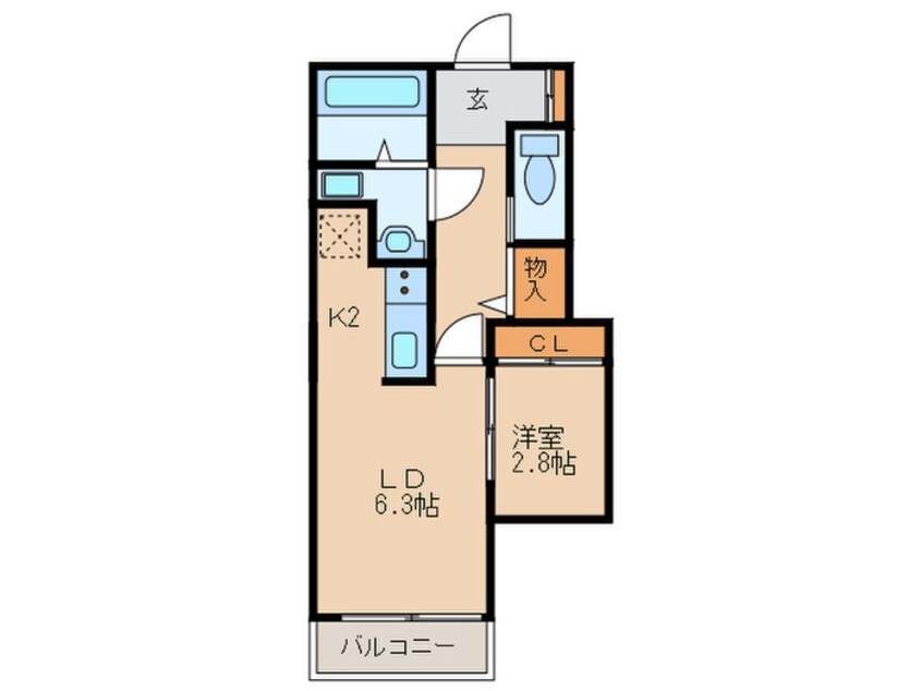 間取図 バーンメアオ　ラチャ