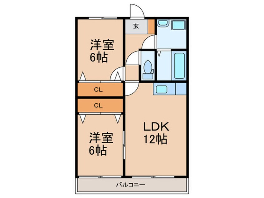 間取図 サンライズ須恵