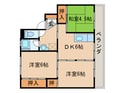 ビレッジハウス直方東2号棟の間取図