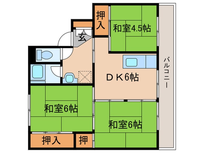 間取り図 ビレッジハウス直方東2号棟