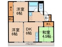 ビレッジハウス直方東3号棟の間取図