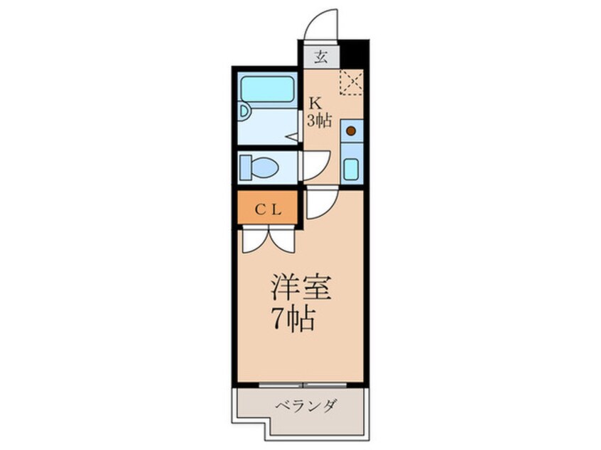 間取図 日神パレステ－ジ九工大(301)