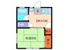 喜久江荘 1DKの間取り