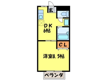 間取図 ドミ－ル長沼