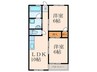 マンショーン勝之 2LDKの間取り