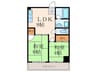 マンショーン勝之 2LDKの間取り