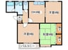 メゾンド木原 3DKの間取り